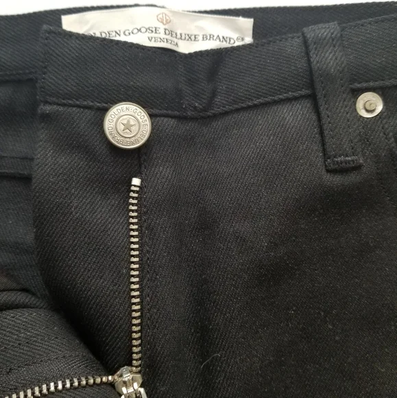 Golden Goose Asymmetric Waistband Skinny Jeans Black Size 28 - Picture 5 of 10
